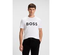 BOSS T-shirt en jersey de coton avec grand logo imprimé - Style Thinking 1, 50481923 Blanc L