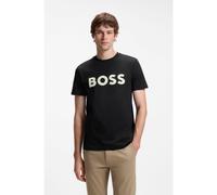 BOSS T-Shirt en Jersey De Coton avec Grand Logo Imprimé