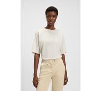 BOSS T-shirt en jersey de coton avec imprimé en relief - Style C_Enis_Small_Logo, 50523256 Naturel XL