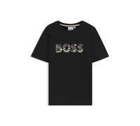 BOSS T-shirt en jersey de coton avec logo artistique pour enfant - Style J52358/09B14A, J52358 Noir 102