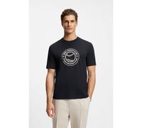 BOSS T-shirt en jersey de coton avec motif d’inspiration tennis - Style TS_Join Logo, 50553648 Bleu foncé XXXL