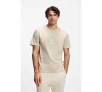 BOSS T-shirt en jersey de coton avec motif d’inspiration tennis - Style TS_Join Logo, 50553648 Naturel M