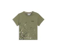 BOSS T-shirt en jersey de coton avec motif imprimé pour enfant - Style J52468/72402A, J52468 Vert sombre 86