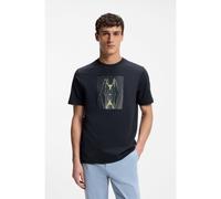 BOSS T-shirt en jersey de coton avec motif imprimé - Style Te_Creature, 50561861 Bleu foncé L