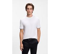 BOSS T-shirt en jersey de coton avec ourlets de manches rayés - Style Thompson 250_IN, 50560044 Blanc XL