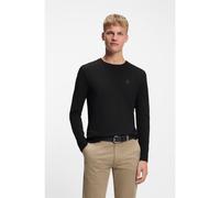 BOSS Hommes Tacks T-Shirt à Manches Longues en Coton avec Patch logoté tissé