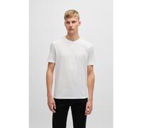 BOSS T-shirt en jersey de coton avec patch logoté - Style Tales, 50508584 Blanc S