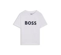 BOSS T-shirt en jersey de coton pour enfant, avec logo contrastant - Style J25P24/09B04A, J25P24 Blanc 162