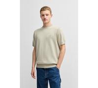BOSS T-shirt en maille de coton et cachemire - Style Kanache, 50538267 Beige clair M