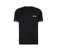 BOSS T-Shirt fonctionnel 'Serve 2' beige / gris foncé / noir / blanc, Taille S