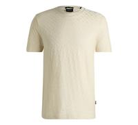 BOSS T-Shirt Homme En Coton Monogrammes MODÈLE H-THOMPSON 80 - 50537131 Beige