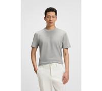BOSS T-shirt microstructuré en coton et soie - Style L-Tesar 88, 50549164 Gris S