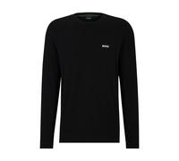 Hugo Boss T-shirt long en coton stretch à logo contrastant Hommes
