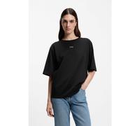 BOSS T-shirt Oversized Fit en coton à logo imprimé en relief - Style C_Enis_Small_Logo, 50523256 Noir XS