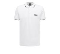 BOSS Polo en coton mélangé avec logos contrastants - Style Paddy Pro, 50469102 Blanc XXXL