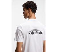 BOSS T-shirt Porsche x BOSS en coton mercerisé à imprimé graphique au dos - Style TS_PS Spirit70 Car, 50561856 Blanc S