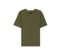 BOSS T-shirt de pyjama en coton mélangé à logo brodé - Style Waffle T-Shirt, 50535891 Vert M
