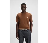 BOSS T-shirt Regular en coton avec monogramme Double B - Style C-Taut 01, 50520298 Marron L