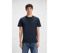 BOSS T-shirt Regular en coton flammé avec détail logoté - Style Tegood, 50508243 Bleu foncé M