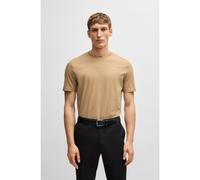 BOSS T-shirt Regular en jersey de coton avec col côtelé - Style Thompson 02, 50468972 Beige S