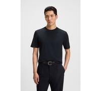 BOSS T-shirt Regular en jersey de coton avec col côtelé - Style Thompson 02, 50468972 Bleu foncé 4XL