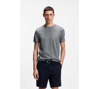 BOSS T-shirt Regular en lin et coton - Style H-Thompson 235, 50559163 Bleu foncé XS