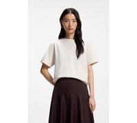 BOSS T-shirt Relaxed en coton mercerisé - Style Eharpa, 50552064 Naturel S