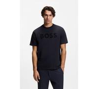 BOSS T-shirt Relaxed en coton stretch avec logo ton sur ton - Style TS_Iconic Logo, 50553636 Bleu foncé M