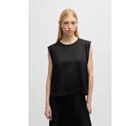 BOSS T-shirt sans manches en satin martelé - Style C_Ieaska, 50534865 Noir 40