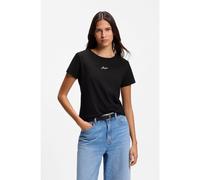 BOSS T-shirt Slim en coton à logo brodé - Style C_Elove_embro, 50554696 Noir S