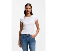 BOSS T-shirt Slim en coton stretch à logo brodé - Style C_Ecute, 50554675 Blanc XL