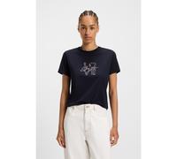 BOSS T-shirt Slim en jersey de coton avec logo artistique - Style C_Elogo_print19, 50551428 Bleu foncé M
