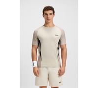 BOSS T-shirt Slim en jersey mesh avec empiècements contrastants - Style TS_TOC Matchball, 50549511 Naturel XXL