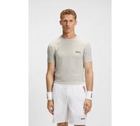 BOSS T-shirt Slim sportif en jersey stretch avec gestion de l’humidité - Style Tee Check TOC, 50543330 Beige clair S
