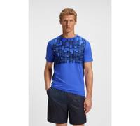 BOSS T-shirt Slim sportif en mesh stretch imprimé - Style TS_Jump Tech SJ, 50557694 Bleu M
