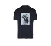 BOSS T-shirt en jersey de coton à motif graphique - Style Te_Being, 50571288 Bleu foncé M