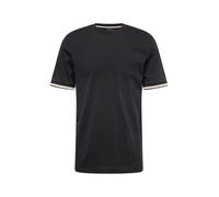 BOSS T-shirt en jersey de coton avec bas de manches à rayures emblématiques - Style Thompson 04, 50501097 Noir S