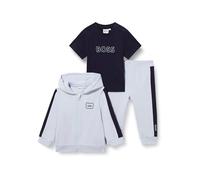 BOSS T-Shirt+Trousers+Cardigan Set Baby Boys, Blue