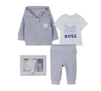 BOSS T-Shirt+Trousers+Cardigan Set Baby Boys, Blue