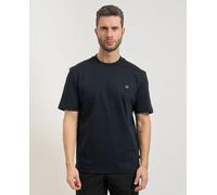BOSS T-shirt C-Taut 01 – coton mercerisé, monogramme Double B – Bleu foncé M