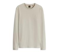 BOSS T-shirt à manches longues en coton avec écusson à logo - Style Tacks, 50512111 Beige clair M