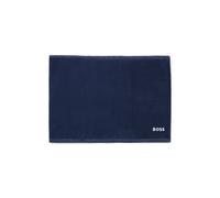 BOSS Tapis de bain en coton avec logo brodé contrastant - Style EDGE Blush Bath mat 050070, BMAT-EDGE Bleu foncé ONESI