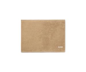 BOSS Tapis de bain en coton avec logo brodé contrastant - Style EDGE White Bath mat 050, BMAT-EDGE Beige ONESI