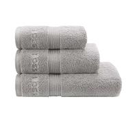 BOSS Tapis de bain en coton argenté de la mer Égée avec logo ton sur ton - Style LOFT SilverN Bath mat 060090, BMAT-1013447 Argent ONESI