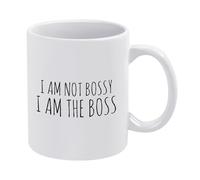 Boss Tasse à café en céramique 330 ml avec inscription « Confidence in | Ich Bin Nicht Bossy Ich Bin Der Boss - En céramique - 330 ml - Cadeau pour les chefs et les managers
