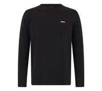 Hugo Boss T-shirt homme à manches longues en coton stretch logo contrastant