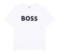 BOSS - Tee-Shirt Manches Courtes Blanc 100% Coton 10ANS