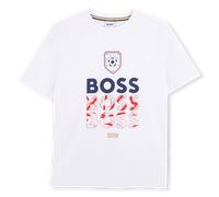 BOSS T-shirt enfant en coton avec motif football - Style J53253/09B04A, J53253 Blanc 138