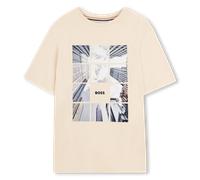 Boss J52988 Short Sleeve T-shirt Beige 14 Years Garçon
