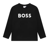 BOSS - Tee-Shirt Manches Longues Noir 100% Coton 10ANS